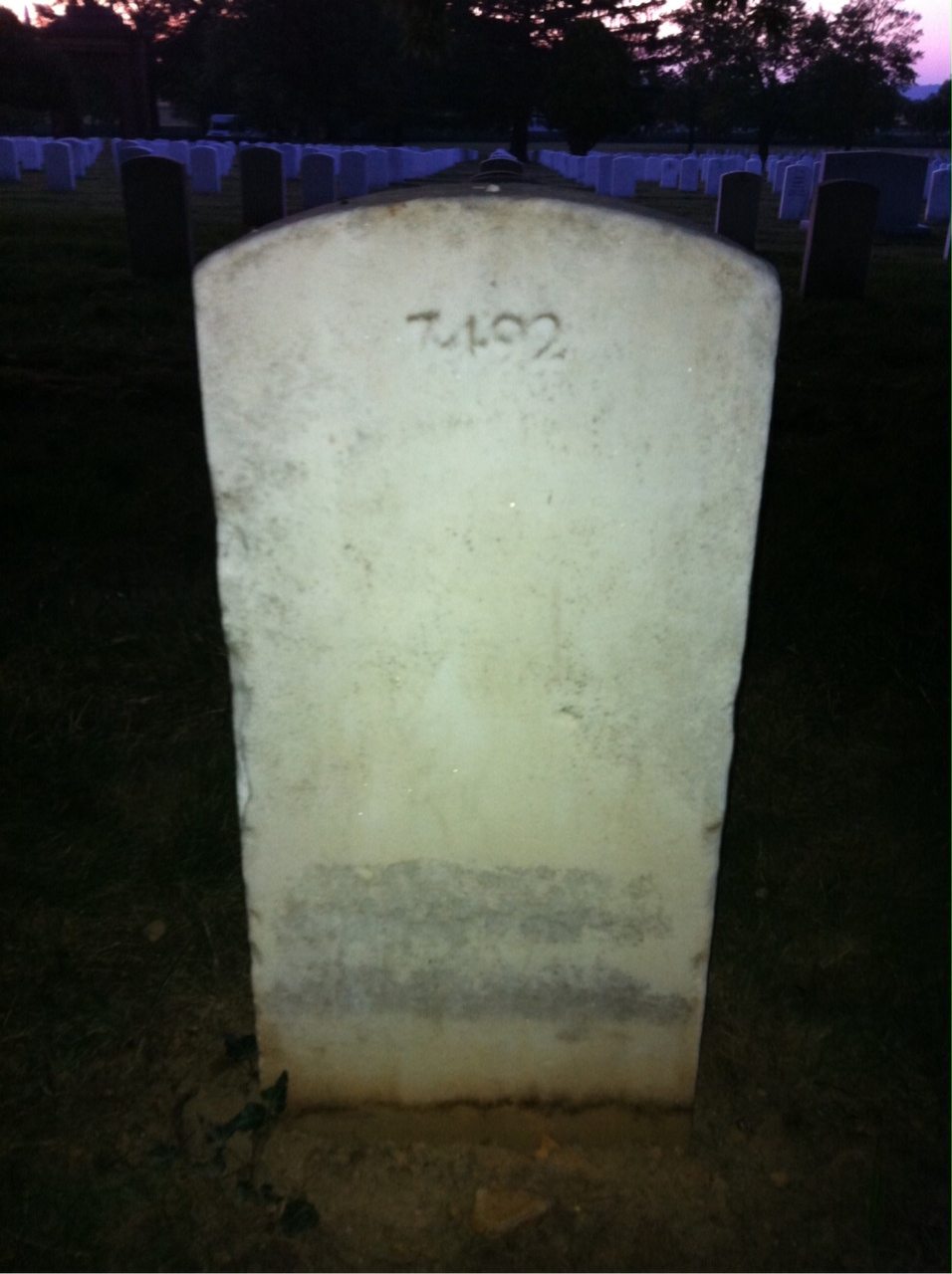 Back of headstone — Paul Mellon
