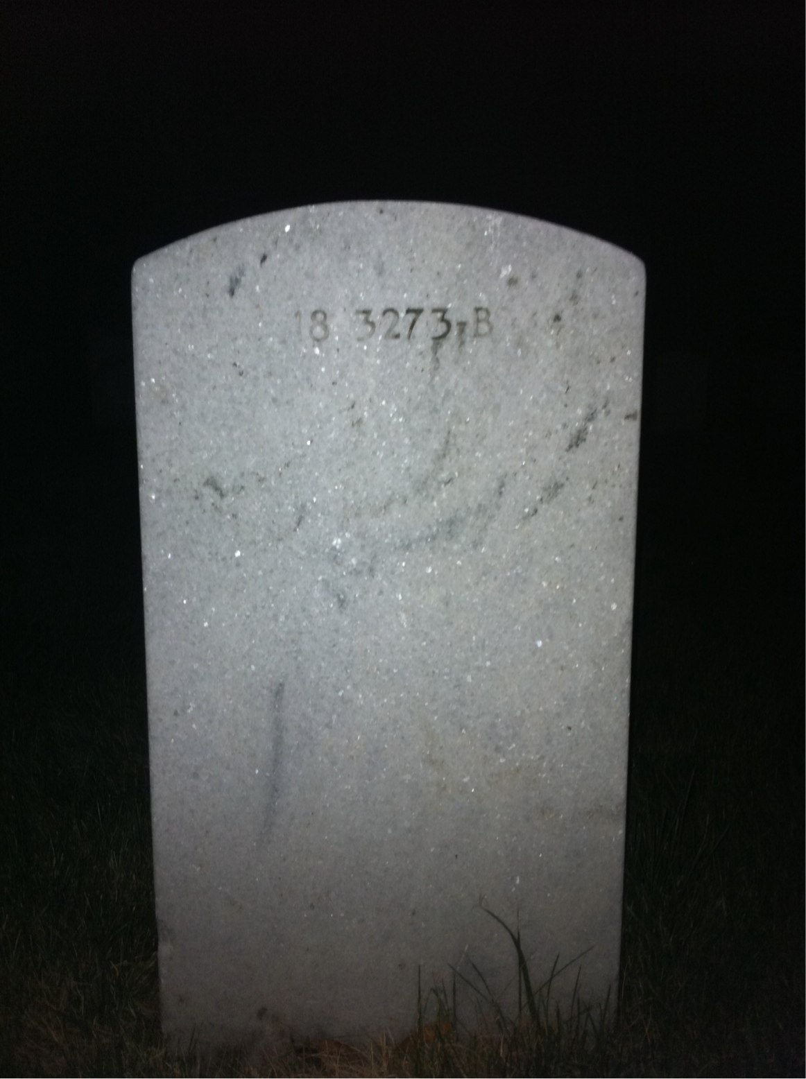 Back of headstone — Harry Beers