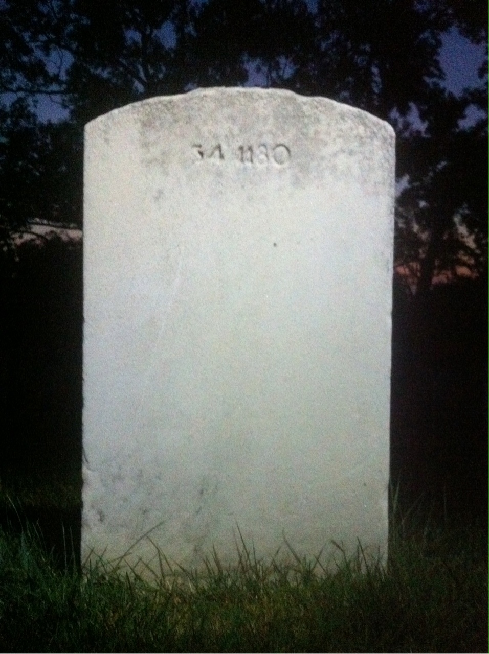 Back of headstone — Winnie Cundiff