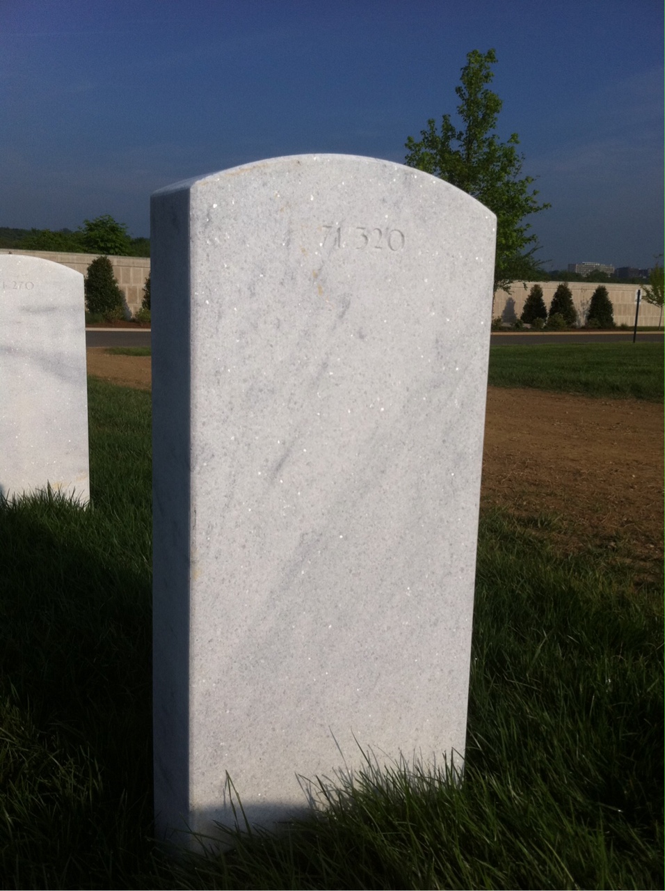 Back of headstone — Harold Baker