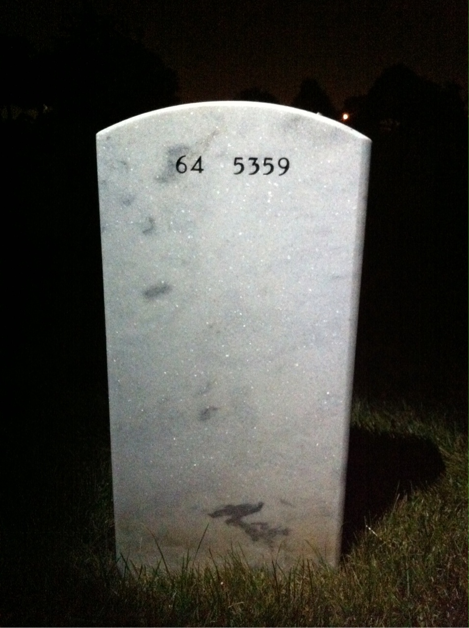 Back of headstone — John Kirchenstein