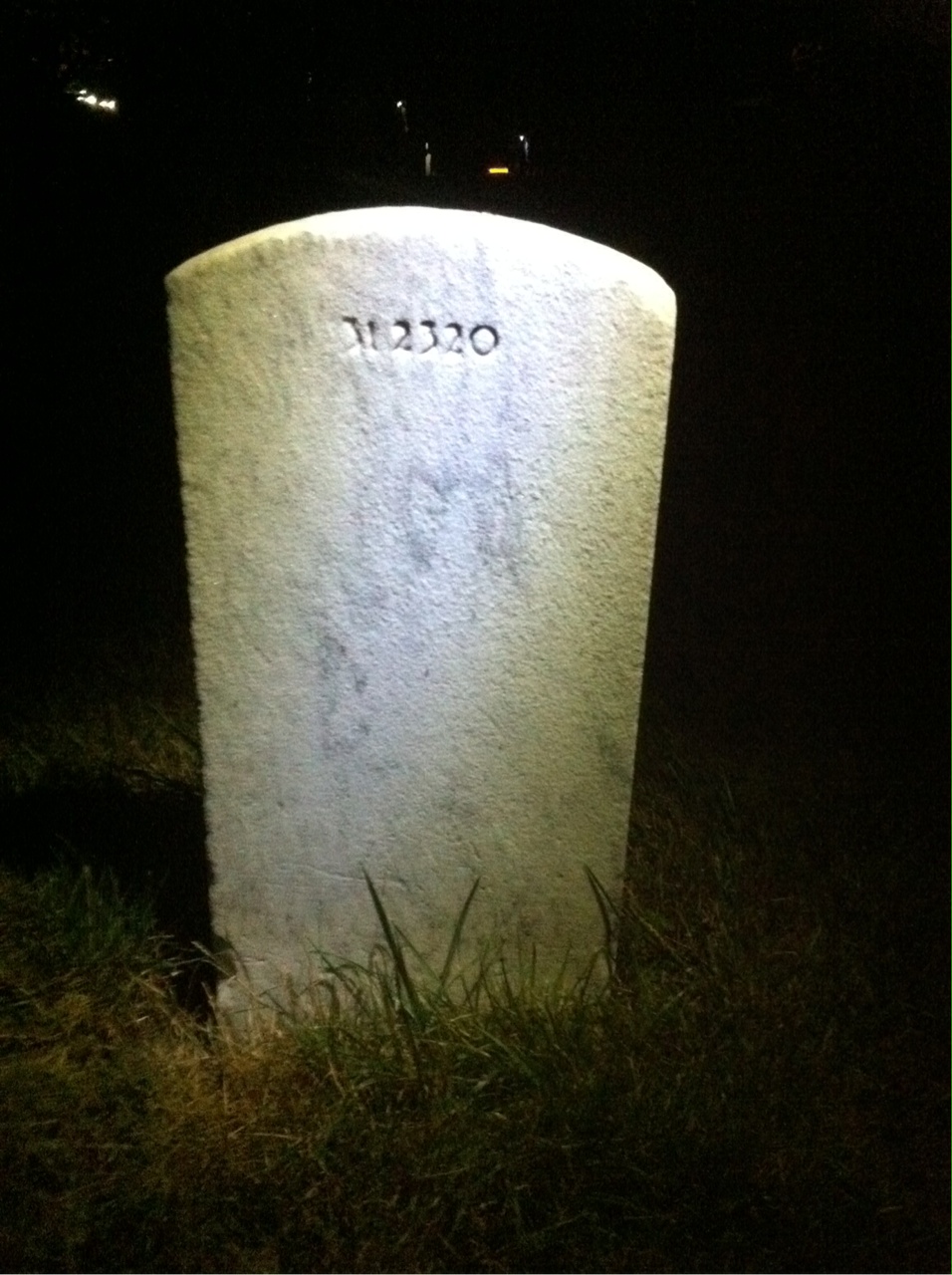 Back of headstone — Marion Atkinson