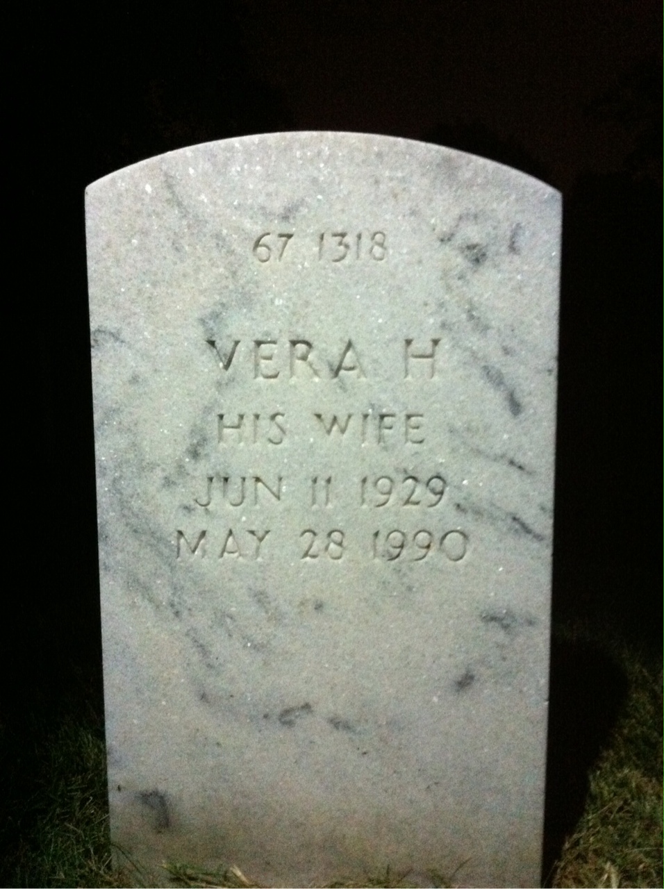 Back of headstone — J C Webb