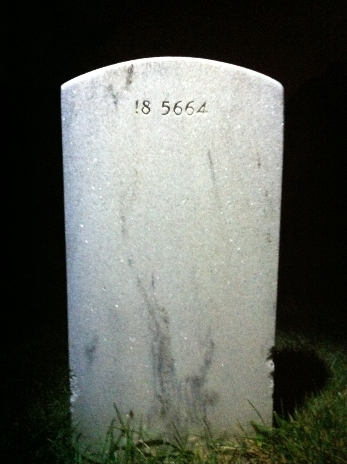 Back of headstone — Callie Allison