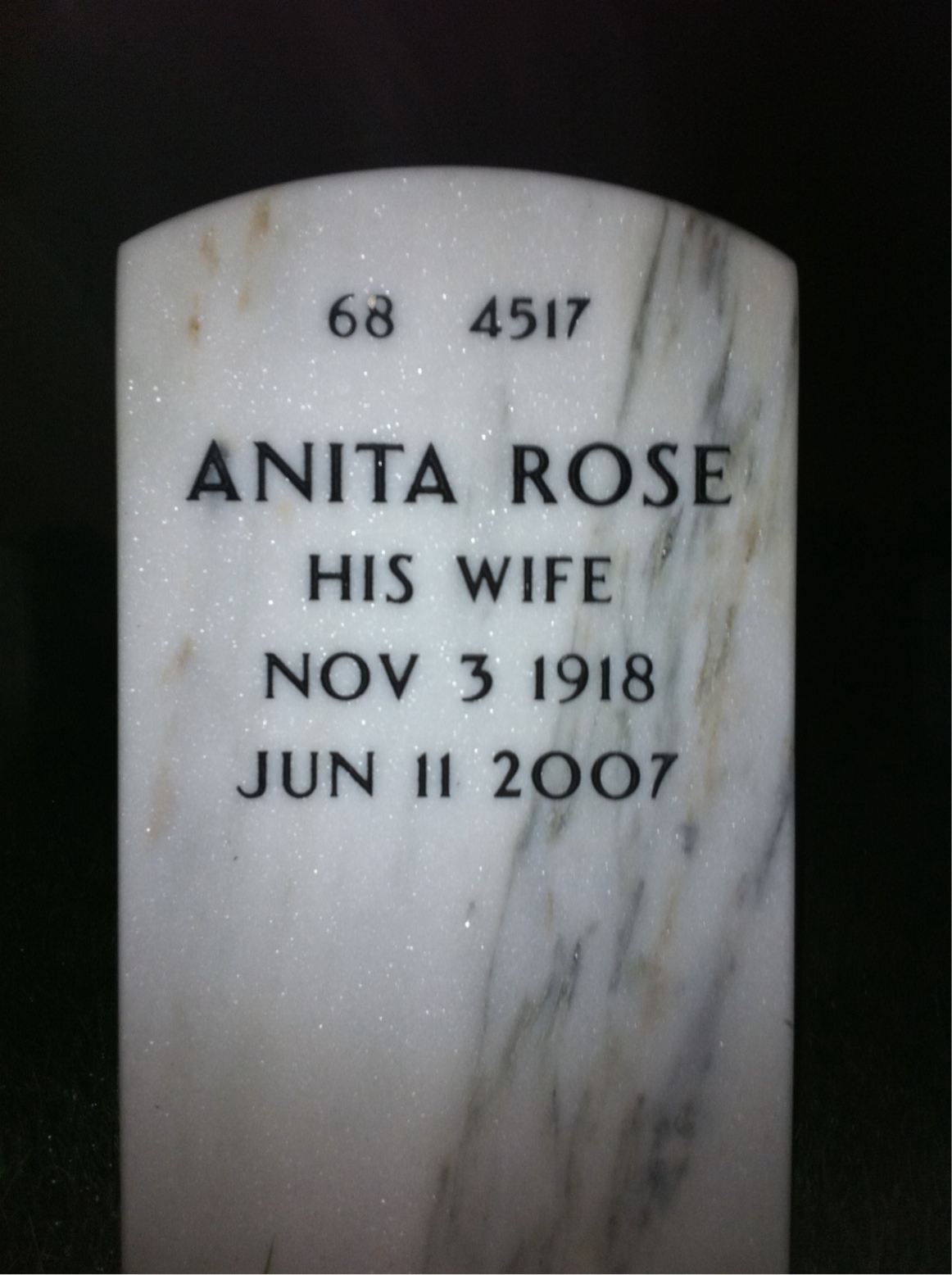 Back of headstone — John Naylor
