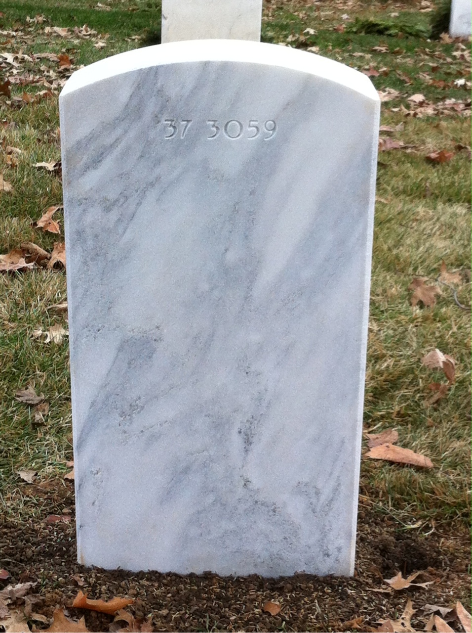 Back of headstone — William Harrison Charlton