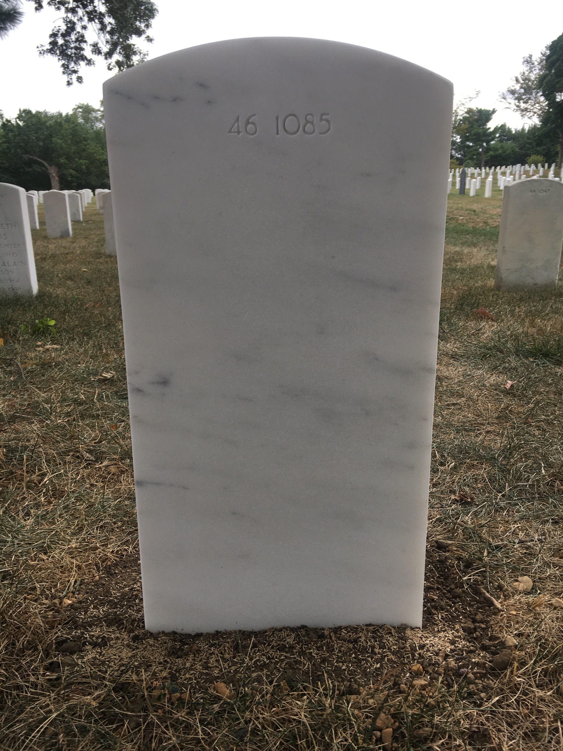 Back of headstone — Bernard Bercik