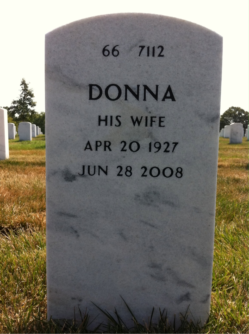 Back of headstone — Robert Inman