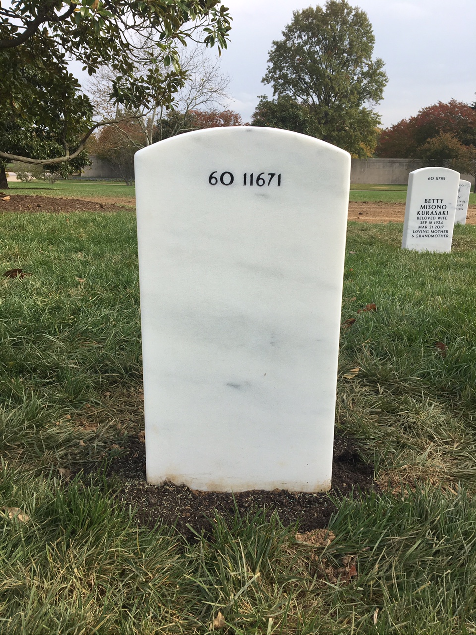 Back of headstone — Philip Bacon