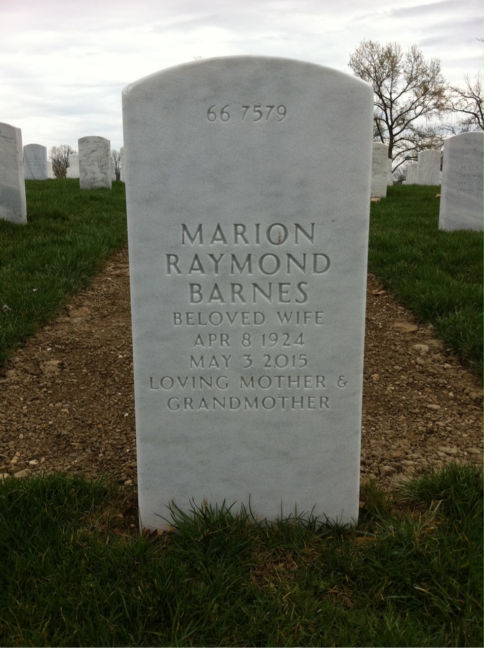 Back of headstone — Milton Hathaway