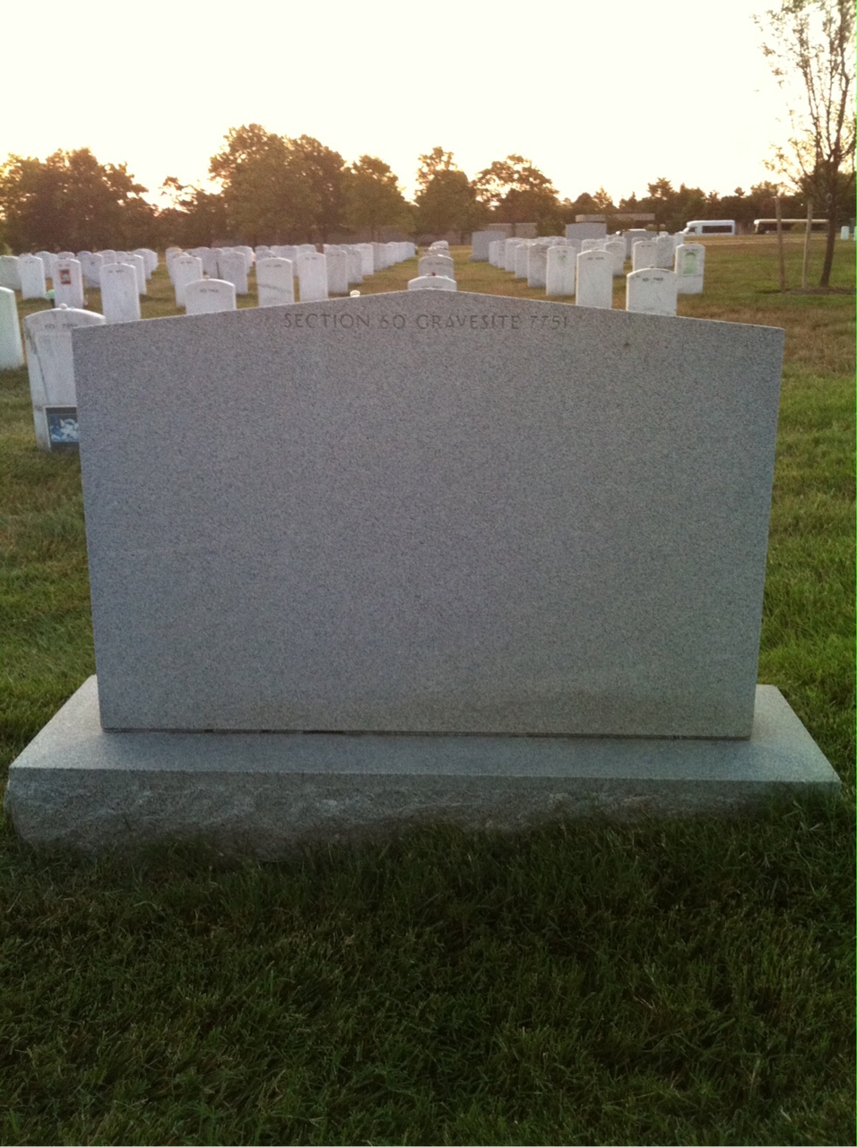 Back of headstone — Earle Aber