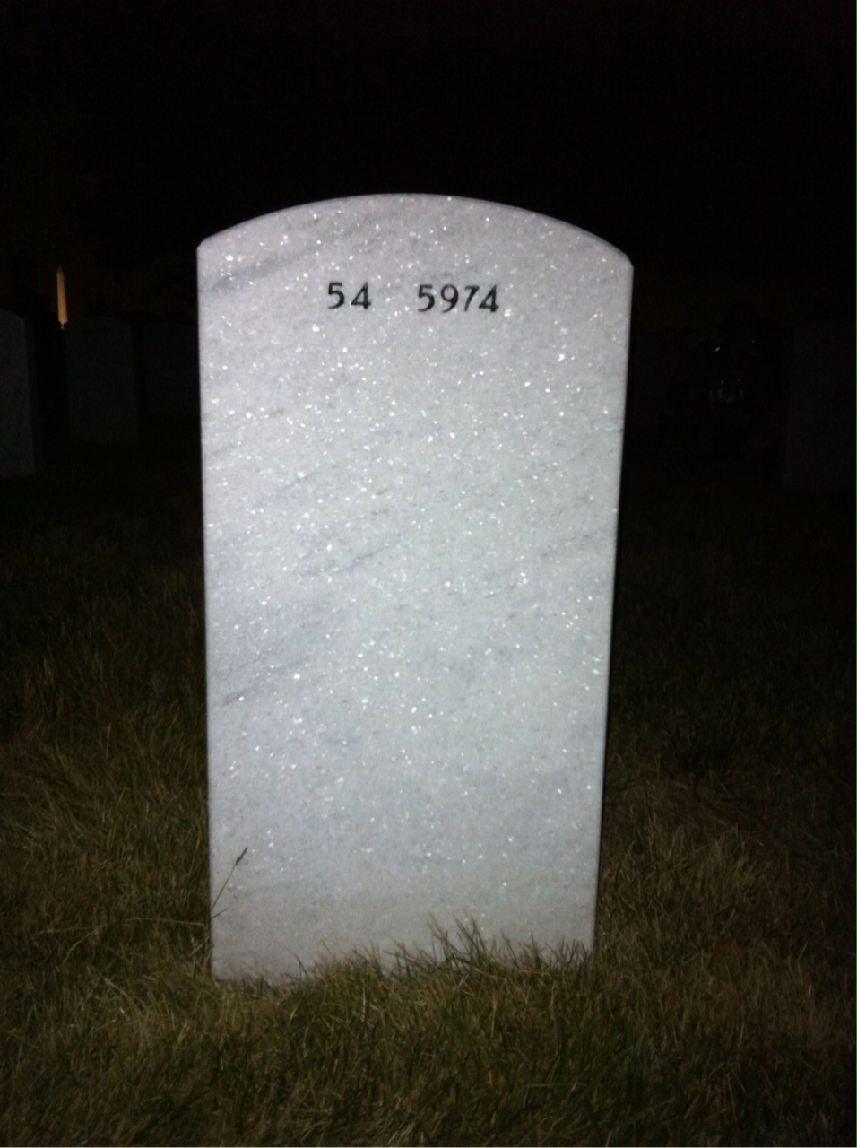 Back of headstone — John Harrison