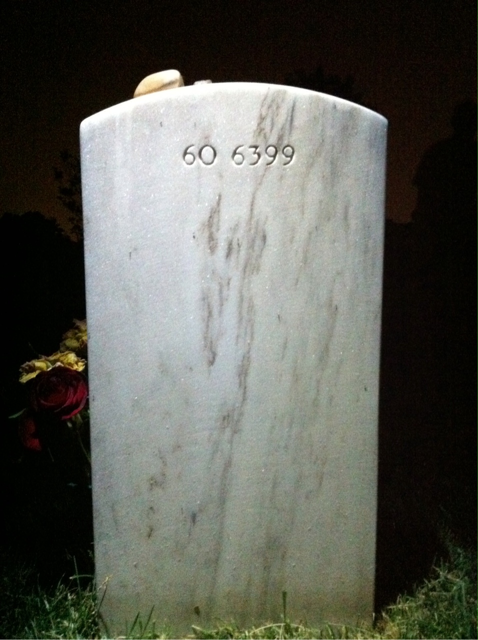 Back of headstone — Clark Cox