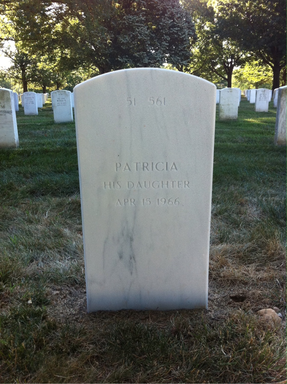 Back of headstone — John Murphy