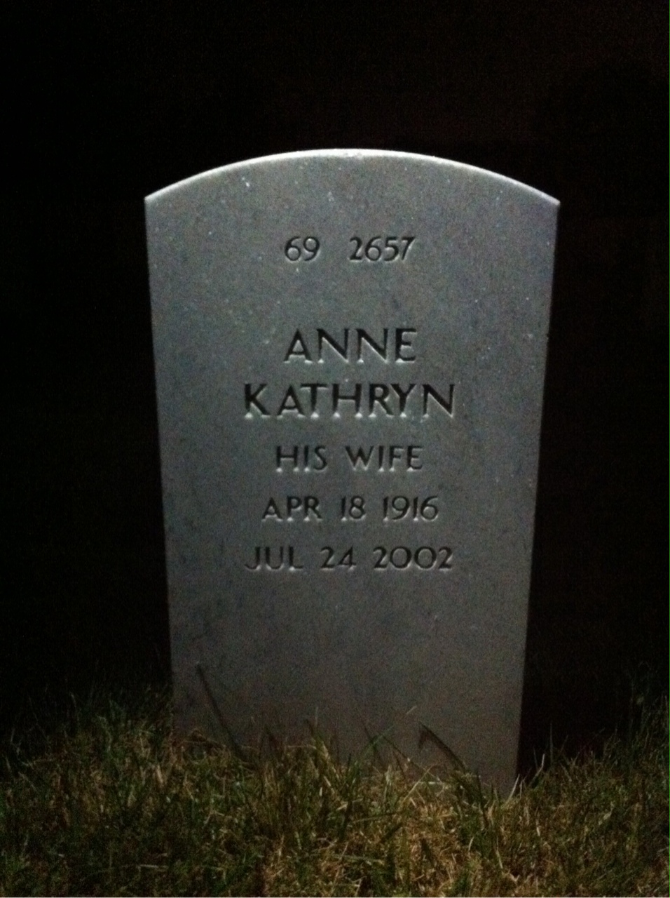 Back of headstone — Andrew Schilinski