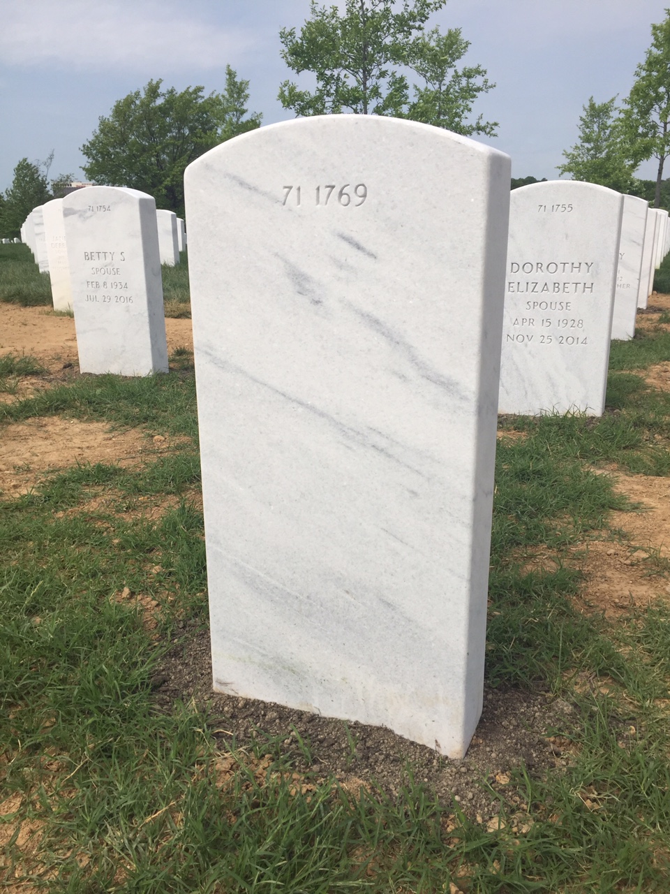 Back of headstone — William Moran