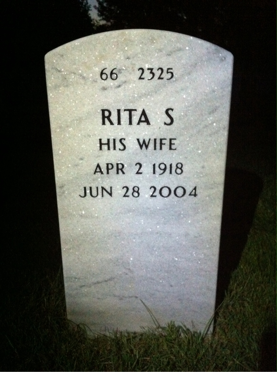 Back of headstone — William Hipple