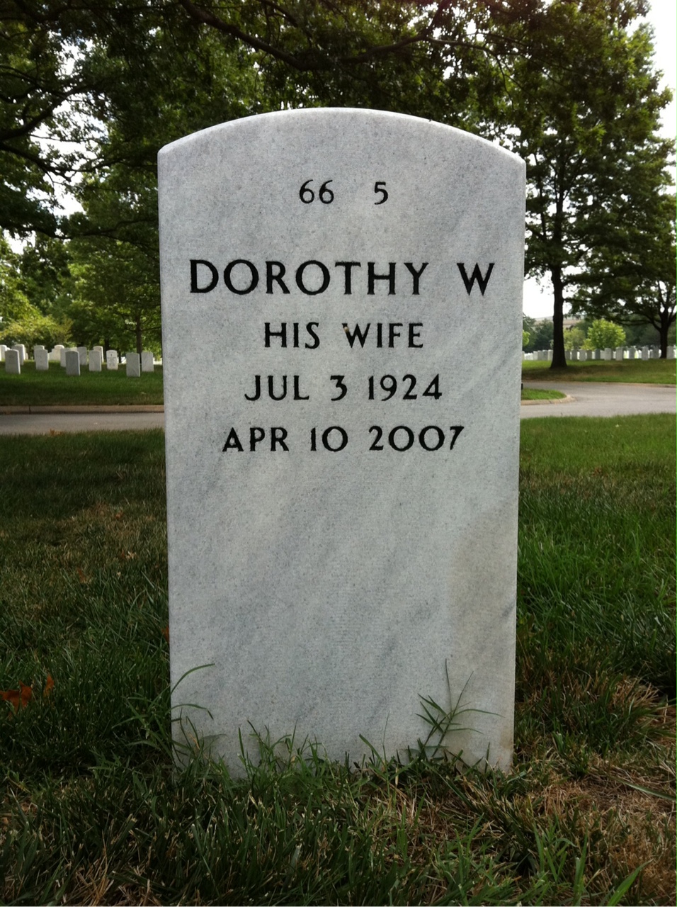Back of headstone — John Stoecker