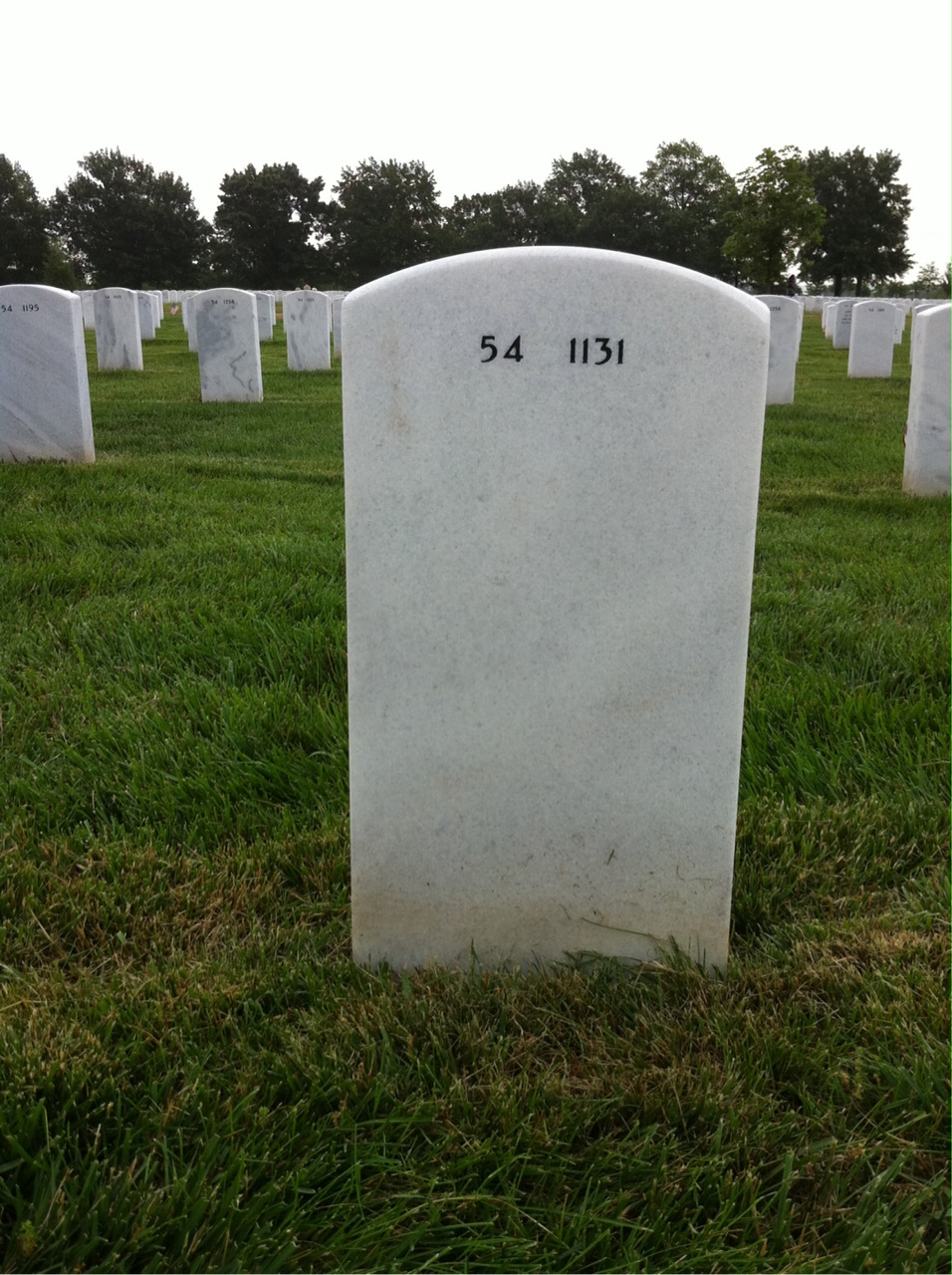 Back of headstone — Louis Ancrum