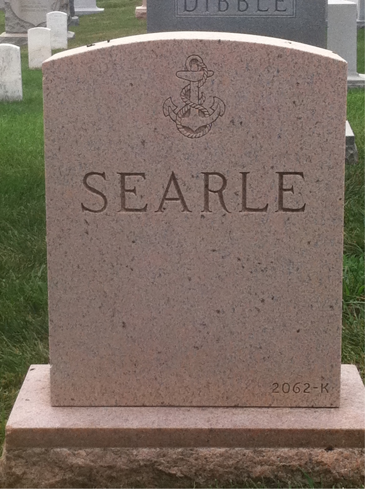 Back of headstone — Willard Searle