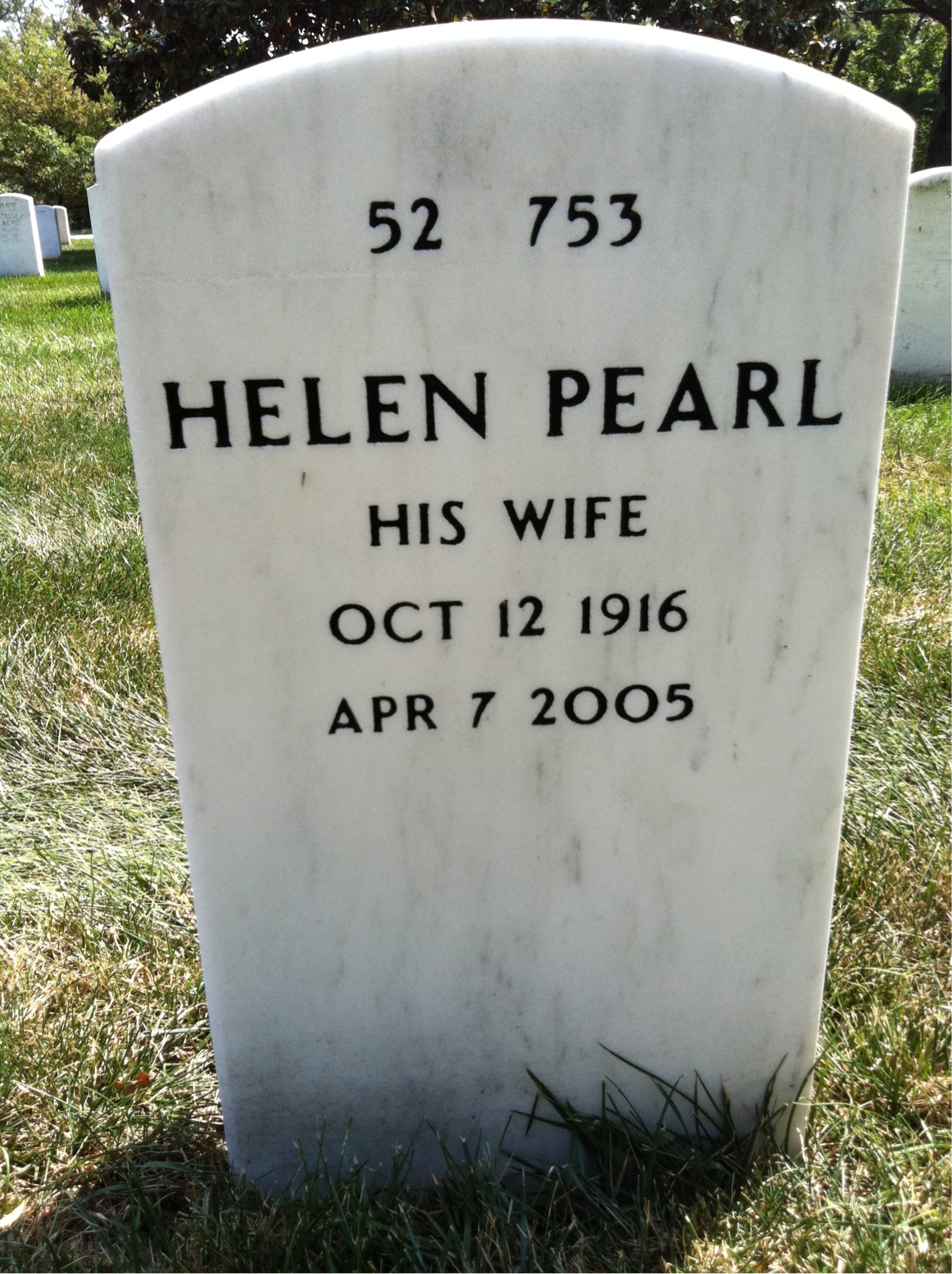 Back of headstone — Stanton Williams