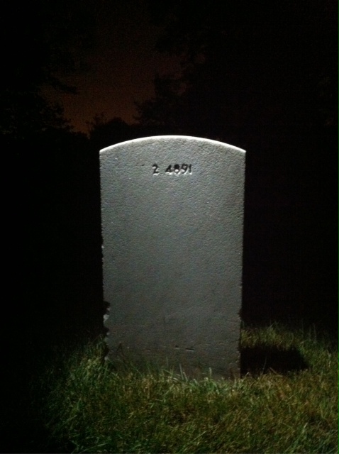 Back of headstone — George Baird