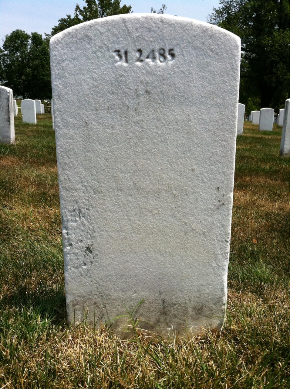 Back of headstone — Harold Mortimer