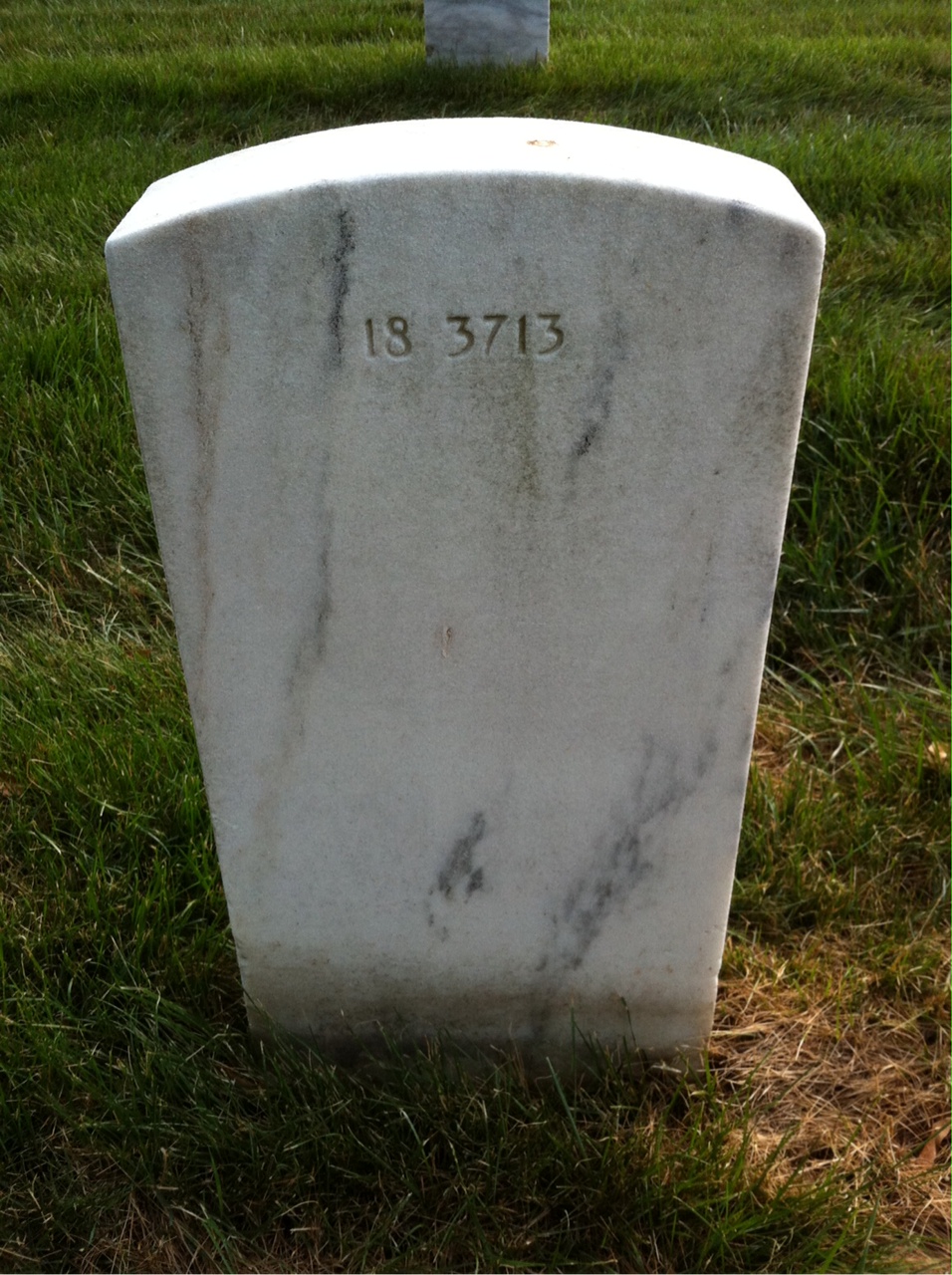 Back of headstone — Charley Moss
