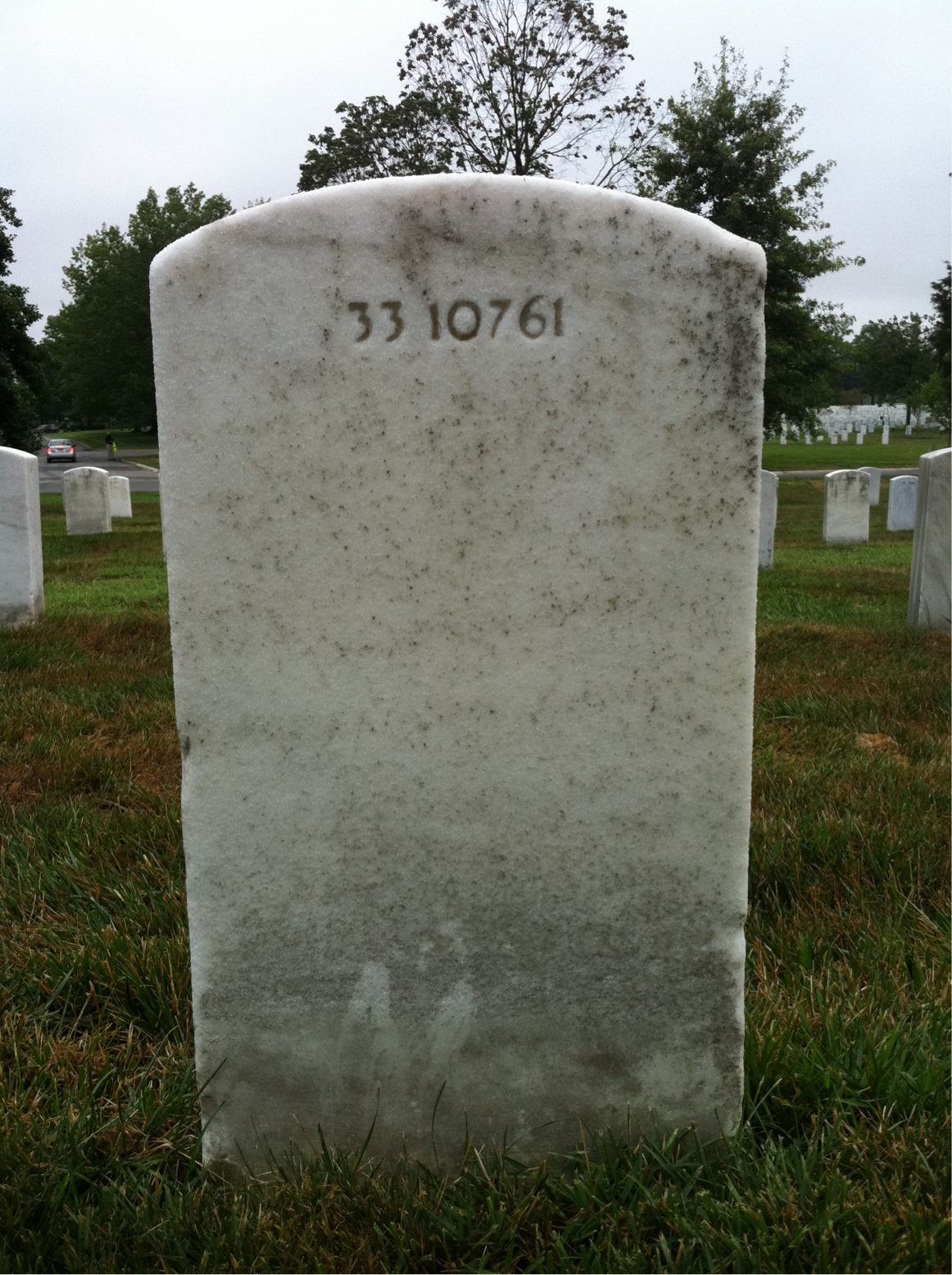 Back of headstone — Walter Millett