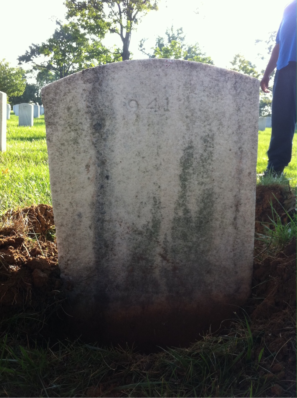 Back of headstone — Stanley Augspurger