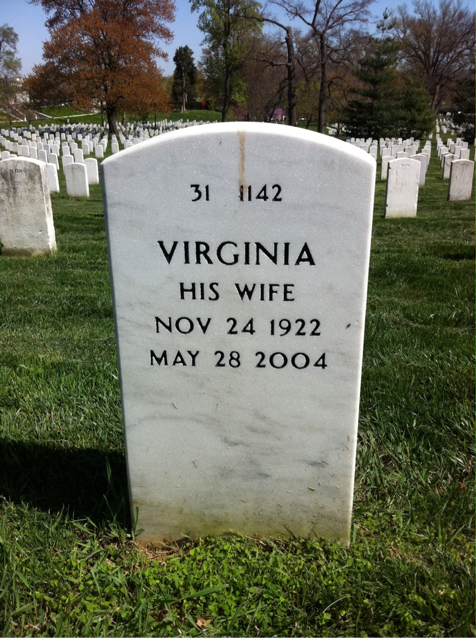 Back of headstone — Oliver Davenport