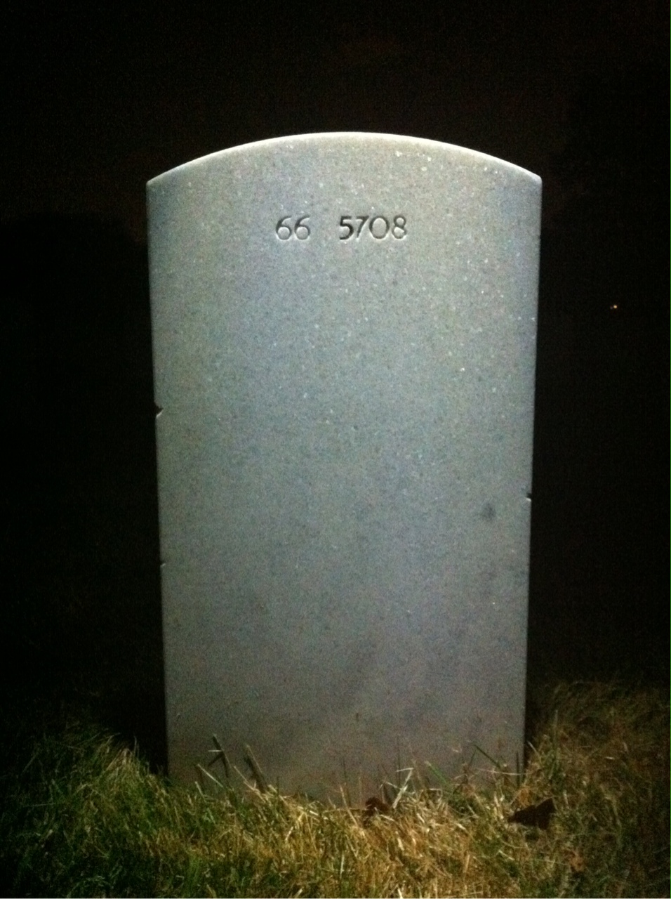 Back of headstone — Valerie Breen