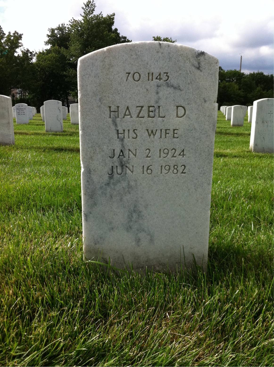 Back of headstone — Thomas E Lewis