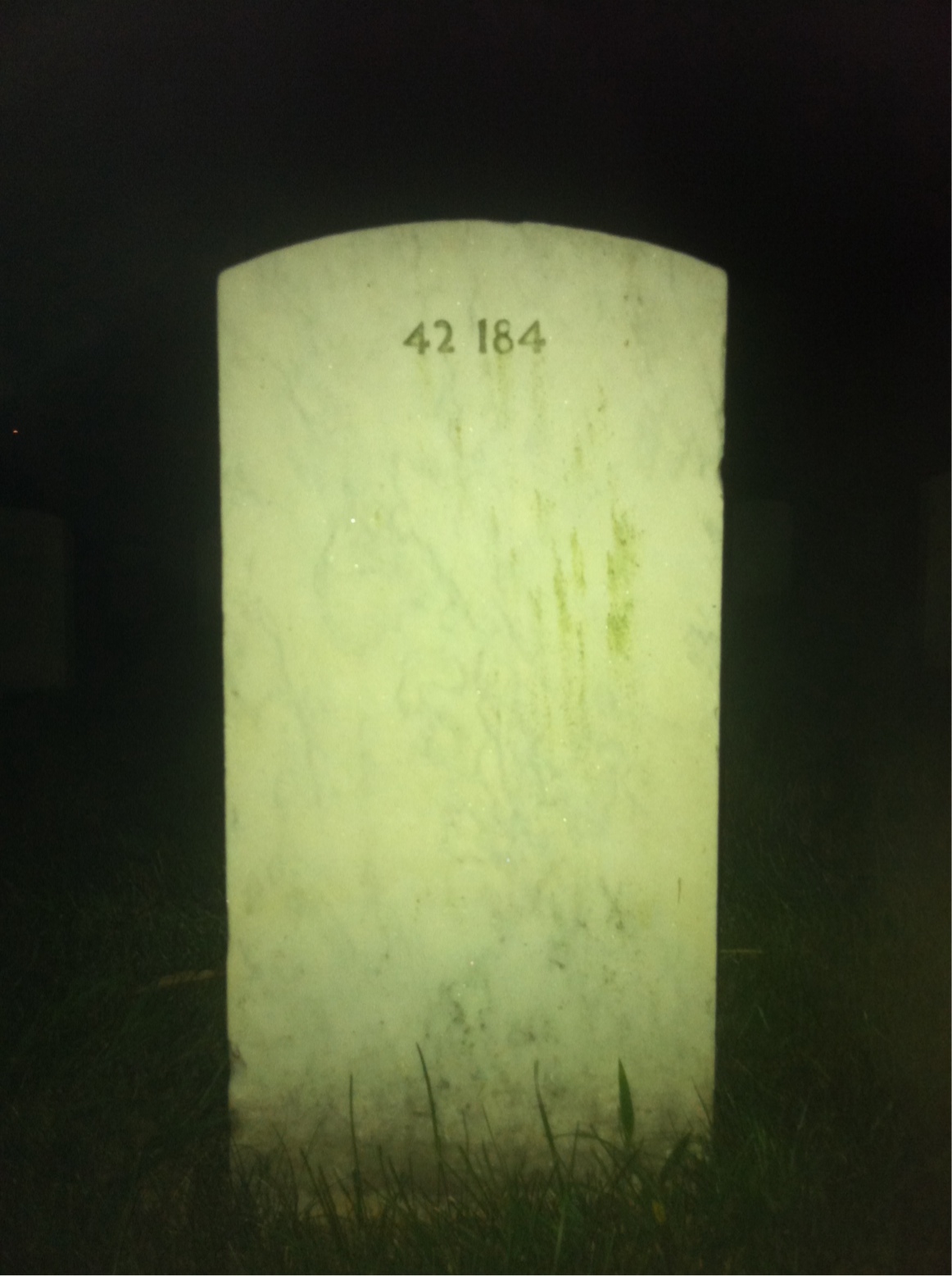 Back of headstone — John Asher