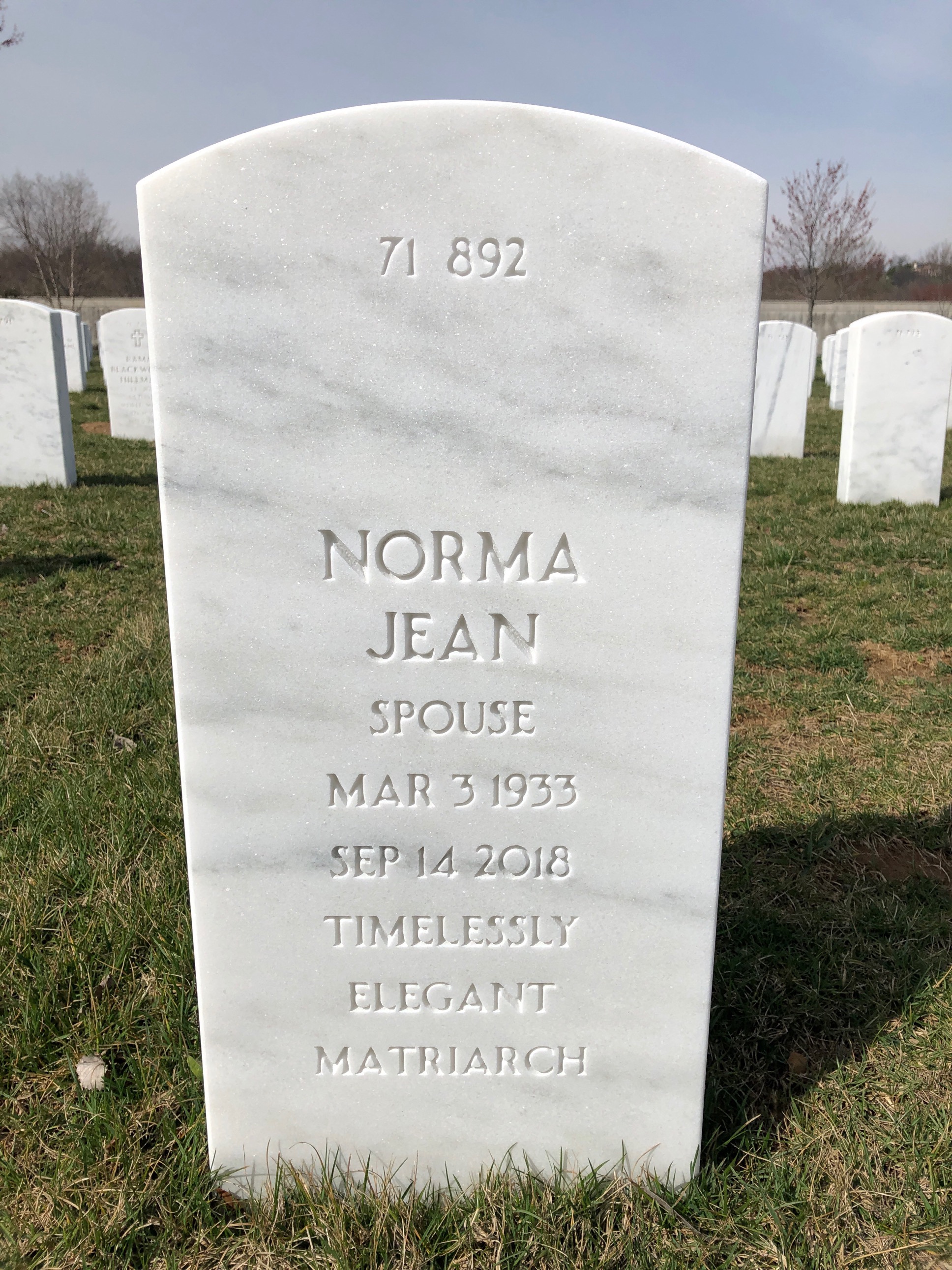Back of headstone — Bruce Morrell