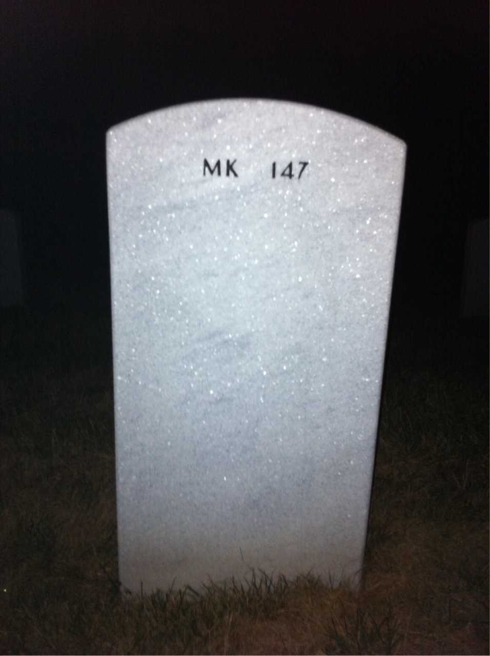 Back of headstone — Alfred Grablewski