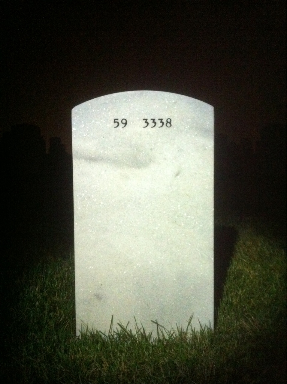 Back of headstone — Edward Daniels