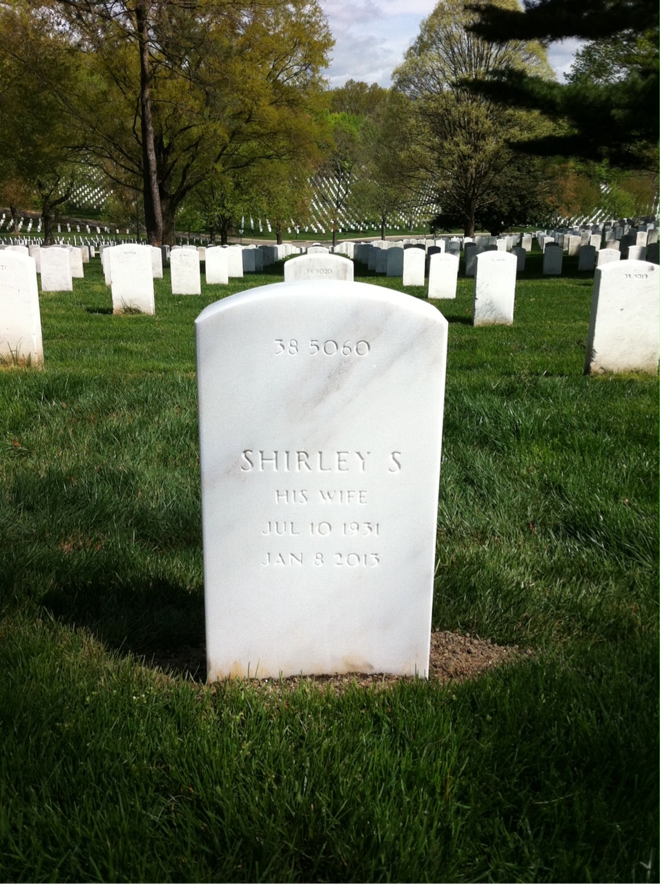 Back of headstone — George Beckman