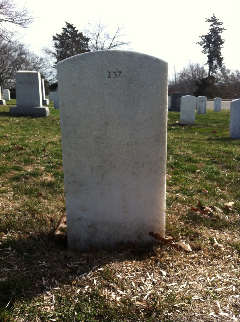 Back of headstone — Donald Millikin