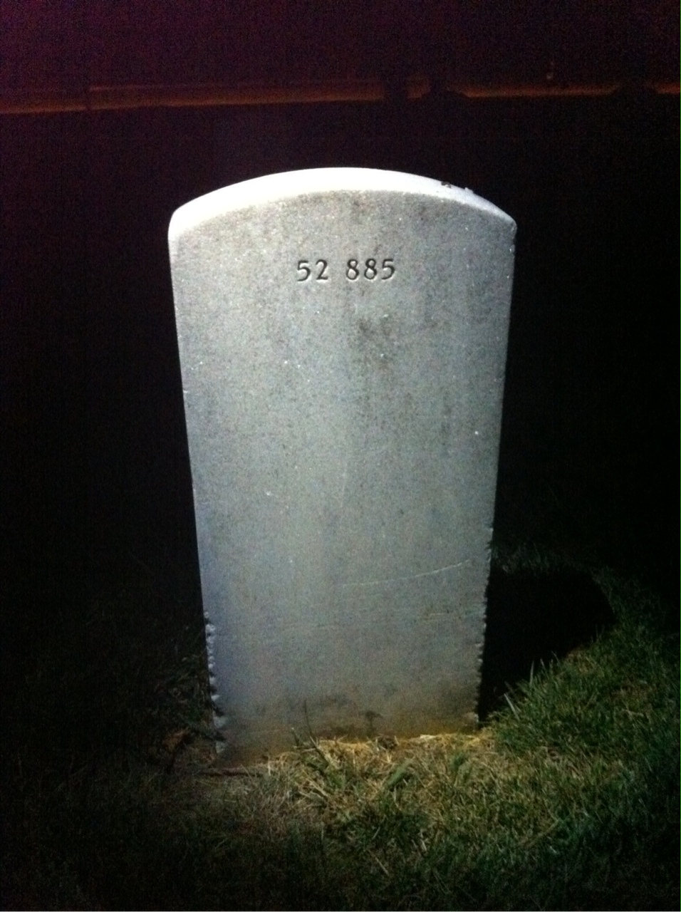 Back of headstone — Alonzo Bracey