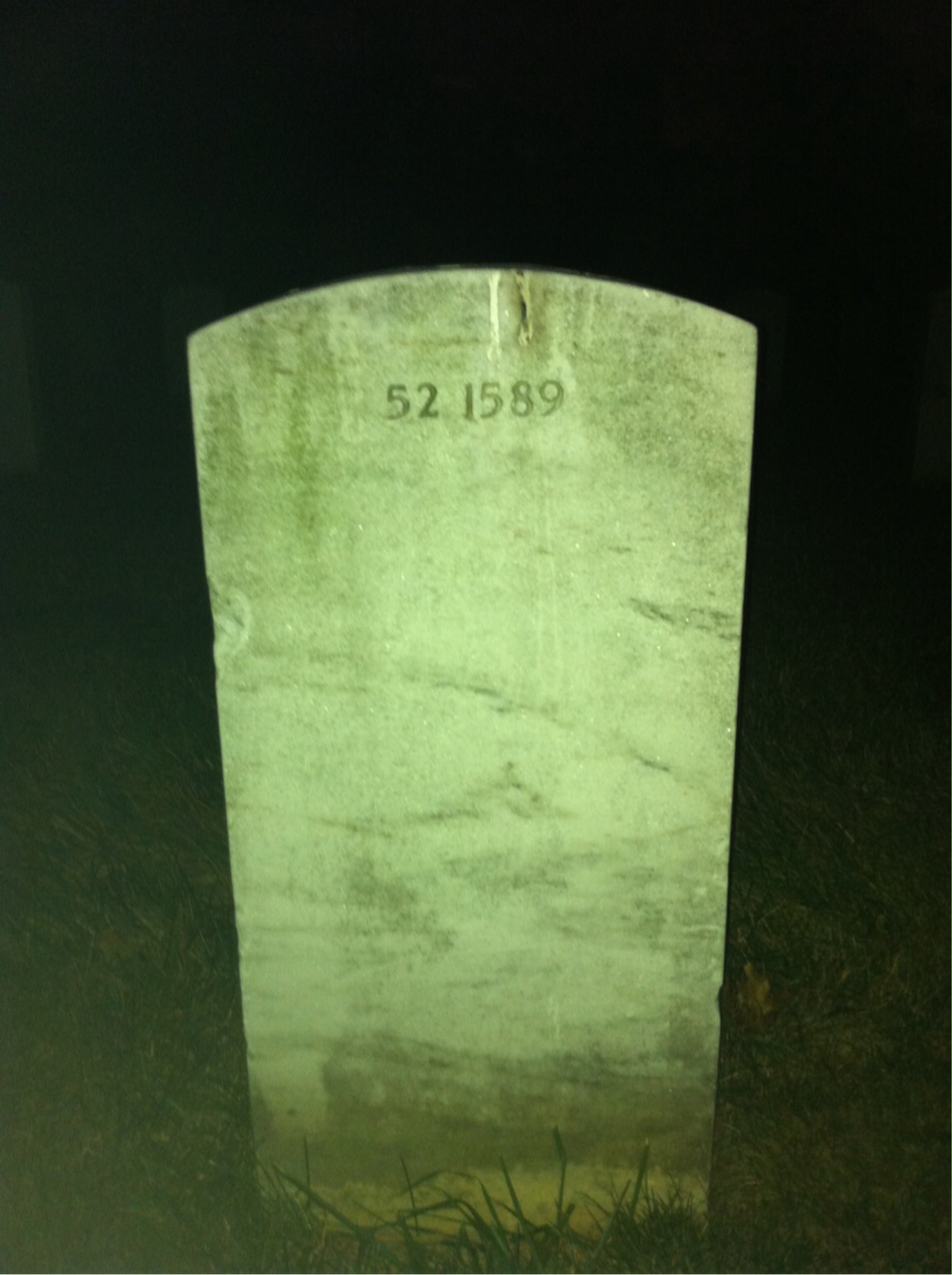 Back of headstone — Hilda Mills