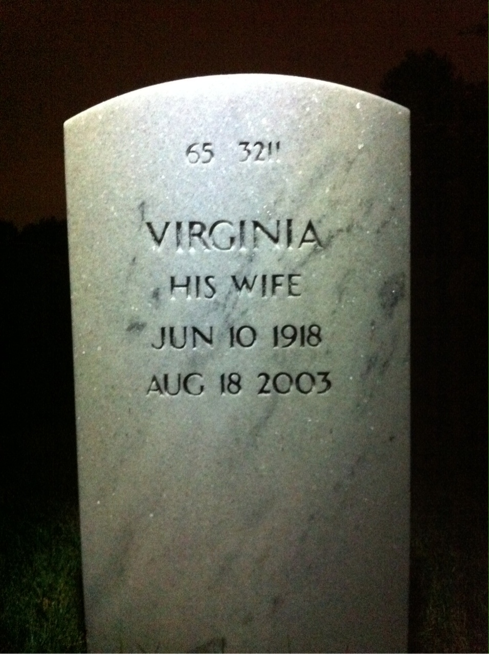 Back of headstone — James Taul