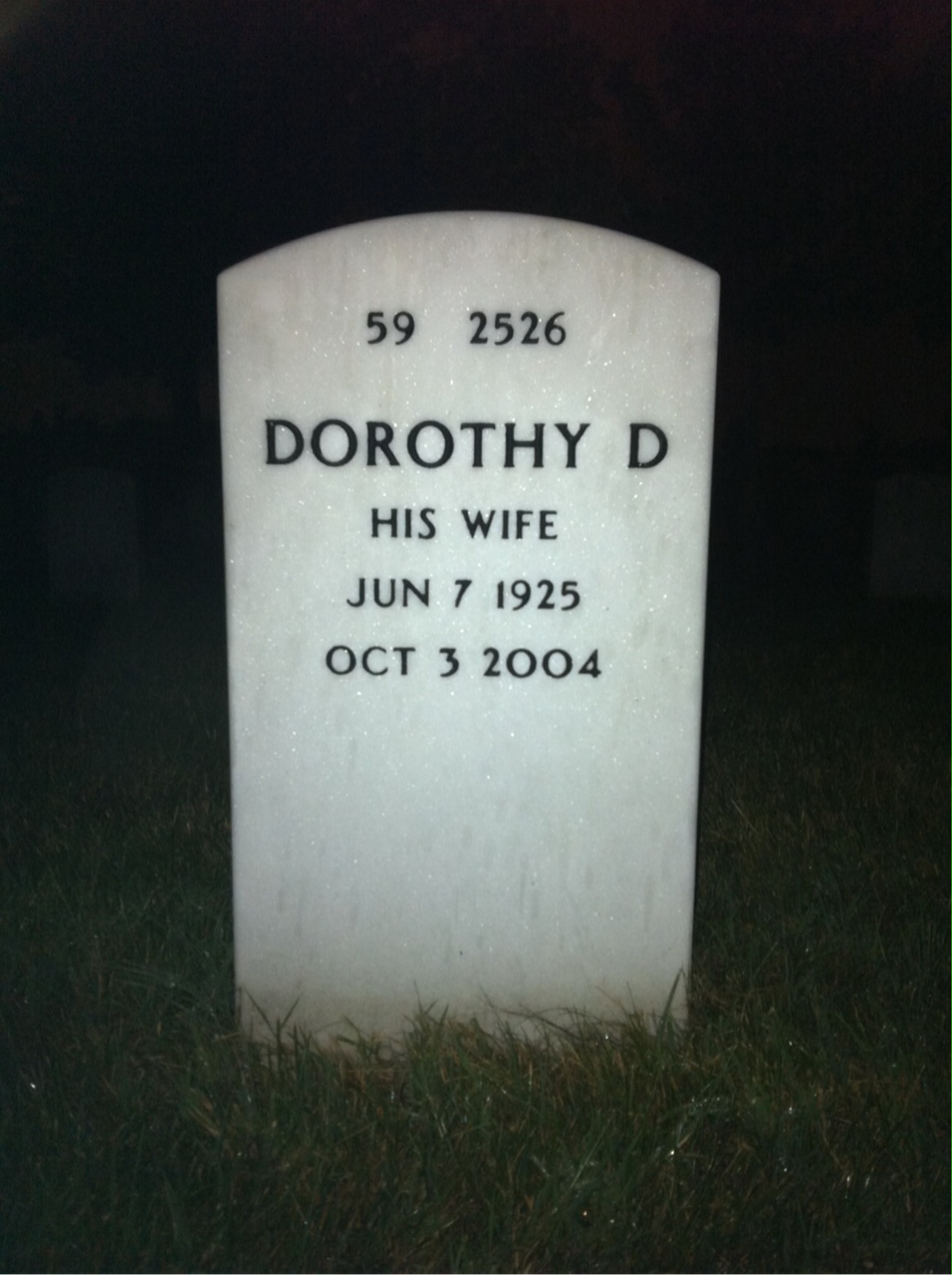 Back of headstone — Arthur Berger