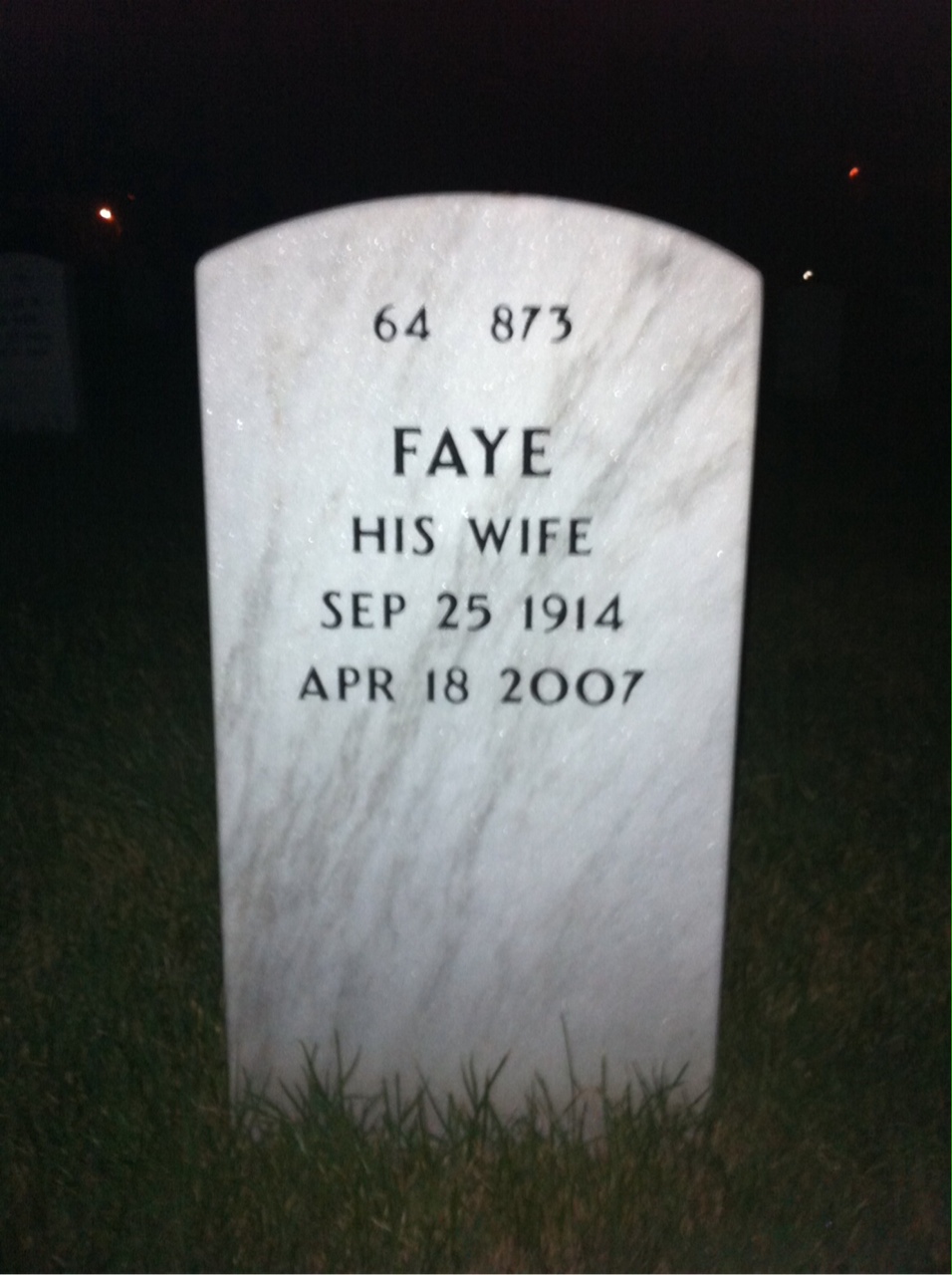 Back of headstone — Jack Goodman