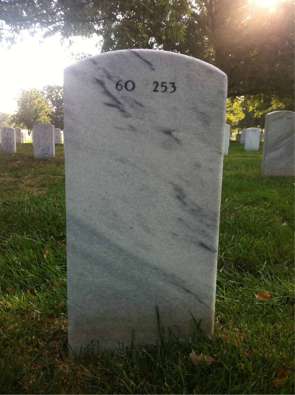 Back of headstone — Charles Bussey