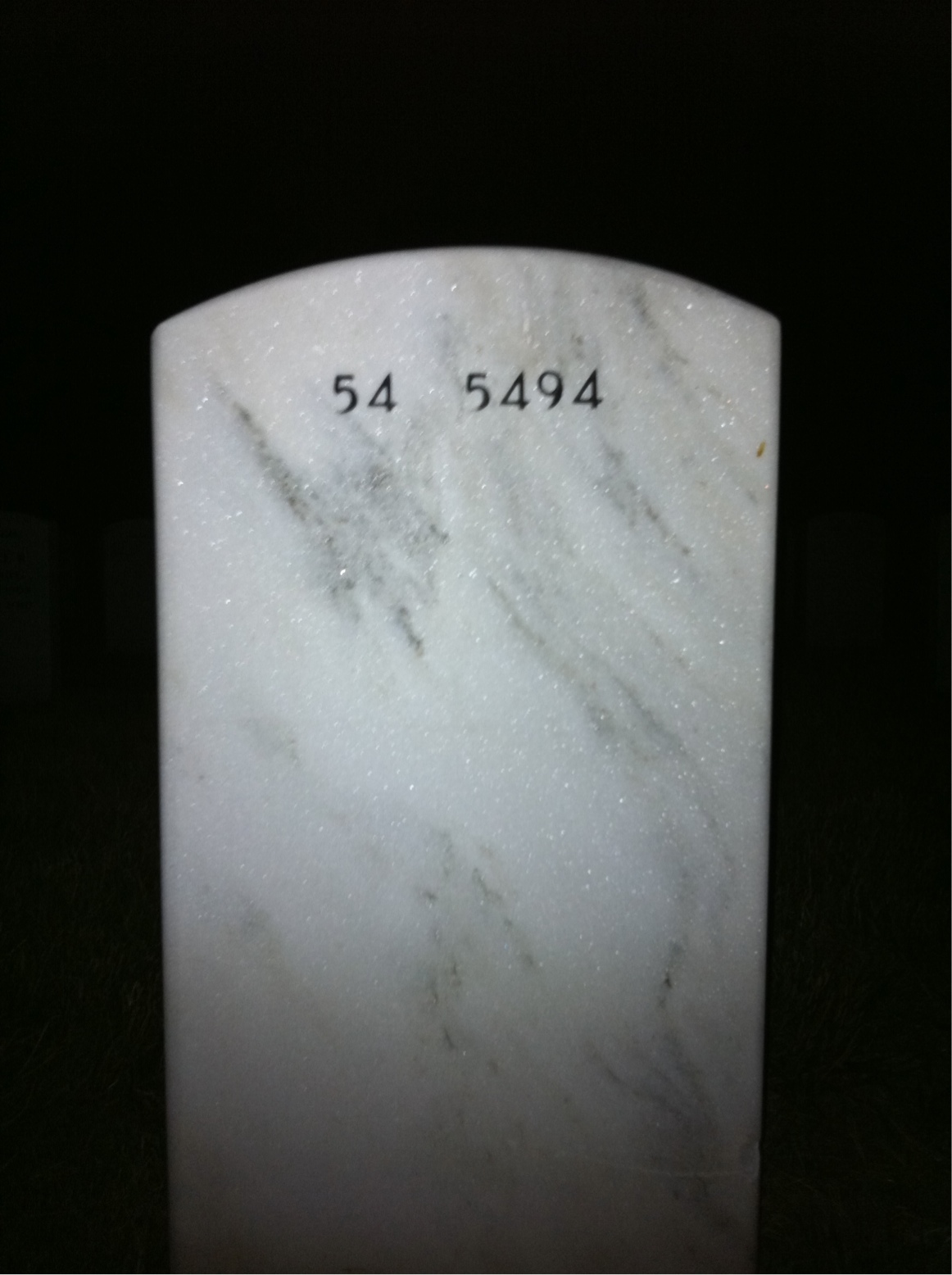 Back of headstone — Barry Gayer