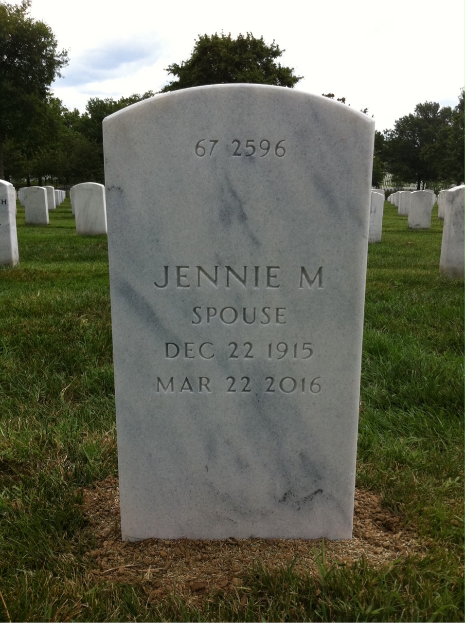 Back of headstone — Donald Albro