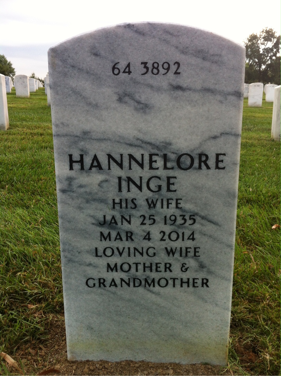 Back of headstone — Nathan Woolsey