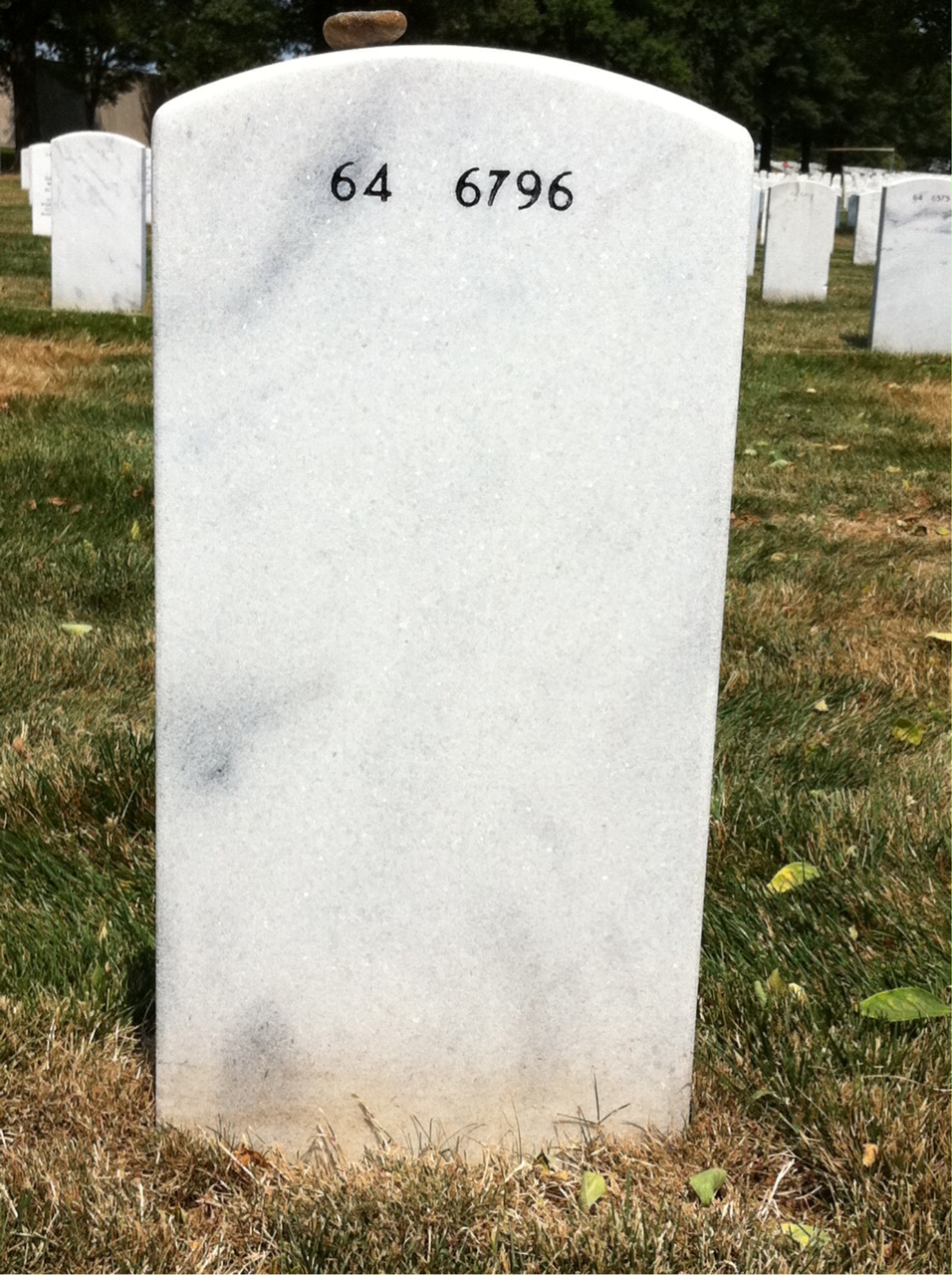 Back of headstone — James Merchant