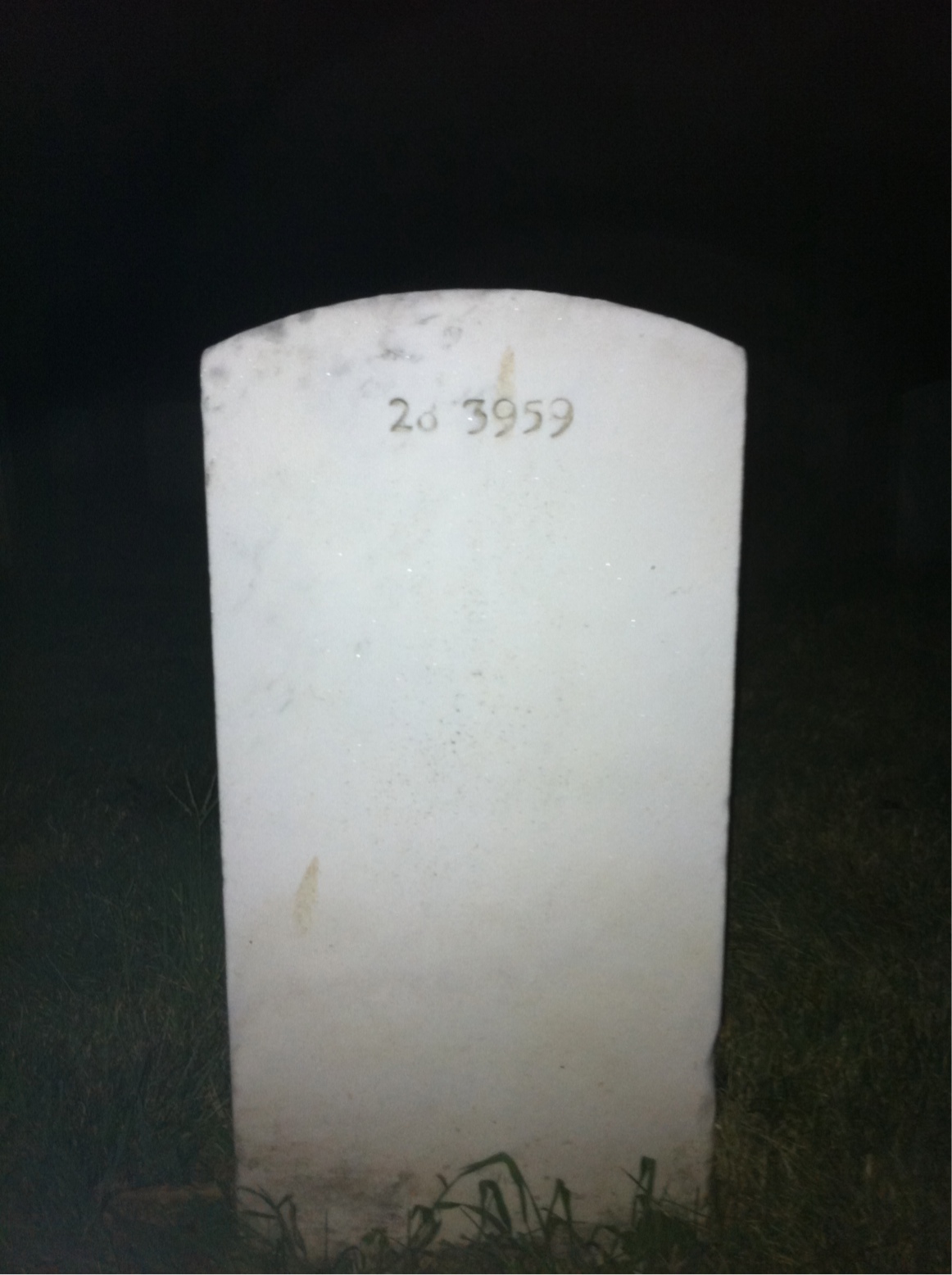 Back of headstone — James Mills